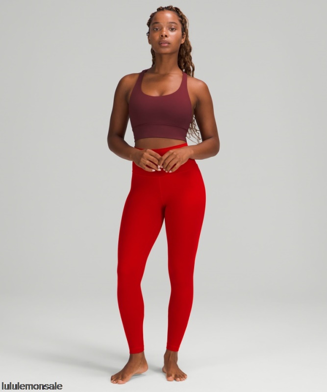 Lululemon Damen DELULU023 | Dunkelrot Align Hochhaushose 28